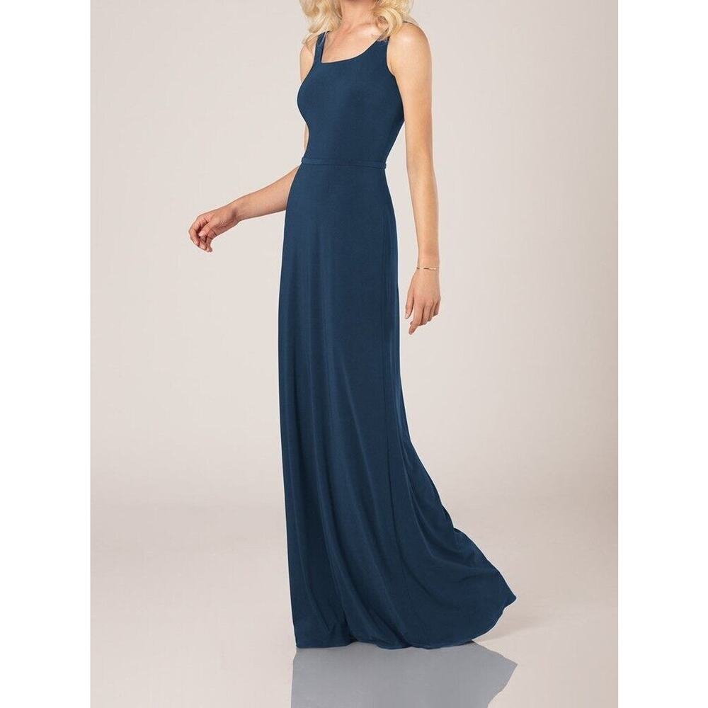 Sorella Vita Simple Bridesmaid Sapphire Blue Dress Womens Size 12 Style 9312 New